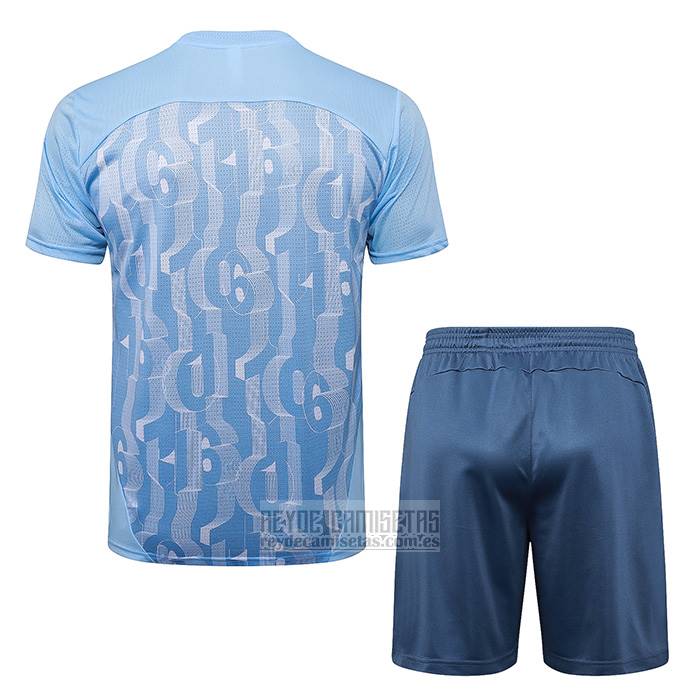 Chandal del Manchester City Manga Corta 2024-2025 Azul - Pantalon Corto